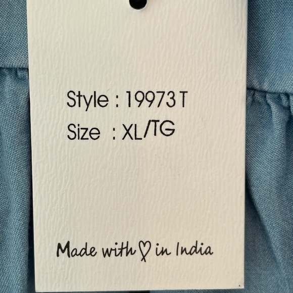 Denim Mid wash blouse - Picture 4 of 4